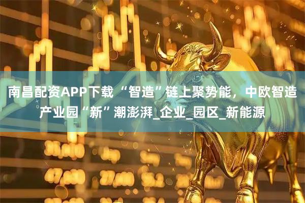 南昌配资APP下载 “智造”链上聚势能，中欧智造产业园“新”潮澎湃_企业_园区_新能源